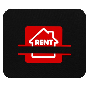 Discover Rent house red image Mouse Pads