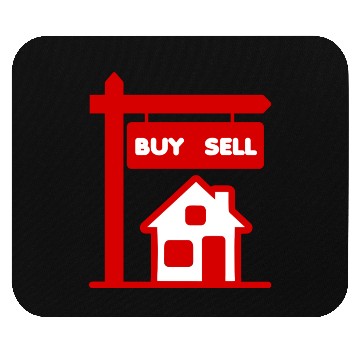 Discover Buy sell red logo broker Mouse Pads