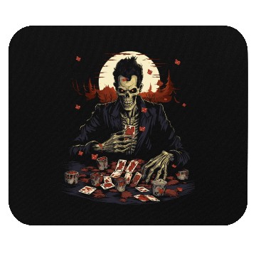Discover Halloween Bluffing Fun Costume Spooky Poker Player Mouse Pads