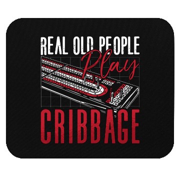 Discover Cribbage Real Old People Play Cribbage Board Game Mouse Pads