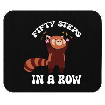 Discover Fifty Steps In a Row Funny Walk Routine Red Panda Mouse Pads