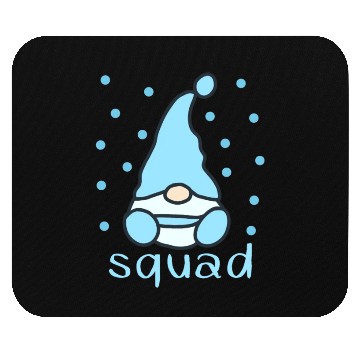 Discover Funny Gnomes with snow fall celebrate Mouse Pads
