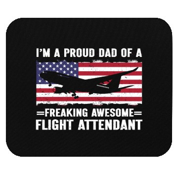 Discover Flight Attendant Dad Airplane Flight Attendant Mouse Pads