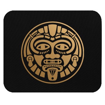 Discover Minimalist Ethnic Mask Logo: Aztec & Mayan Mouse Pads