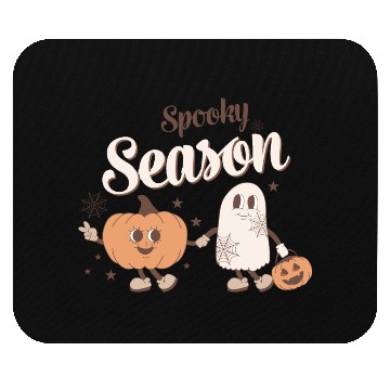 Discover Spooky Season Ghost Pumpkin Friends Mouse Pads