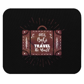 Discover Pick Bags Travel The World Mouse Pads