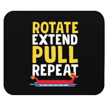 Discover Funny Dragon Boat Racing Paddle Mouse Pads
