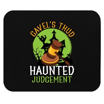 Discover Gavel's Thud Haunted Judgment Lawyer Halloween Mouse Pads