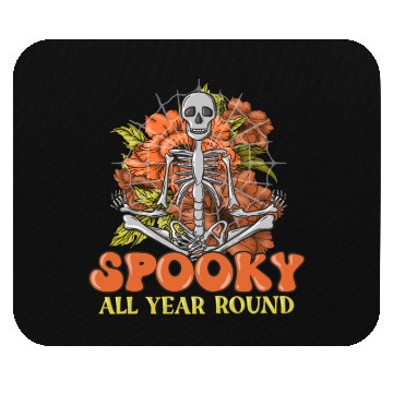 Discover Spooky All Year Skull Happy Halloween Mouse Pads