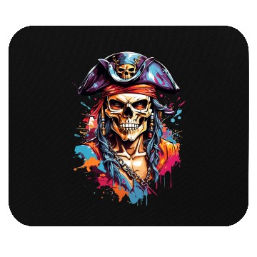 Discover Pirate skull artwork Mouse Pads