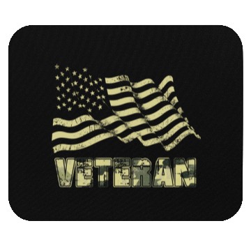 Discover Us Veteran Flag Mouse Pads