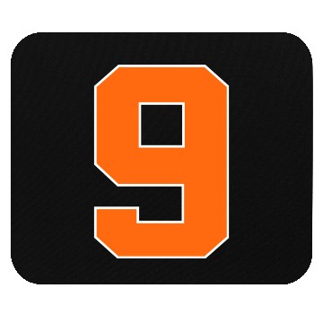 Discover Number 9 Sports Orange Mouse Pads