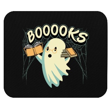 Discover Ghost With Books Booooks Mouse Pads