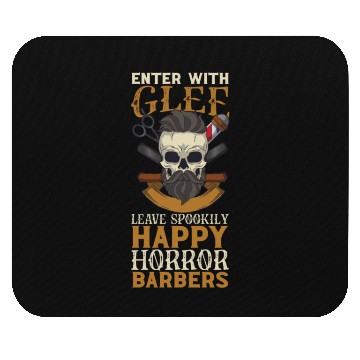 Discover Horror Barber Spooky Hairdresser Hairstylist Hair Mouse Pads