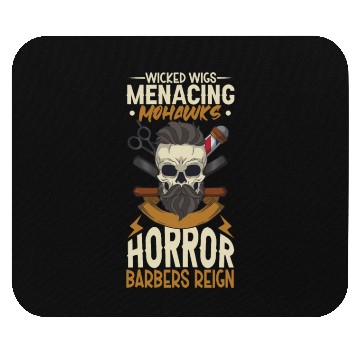 Discover Horror Barber Spooky Hairdresser Hairstylist Hair Mouse Pads