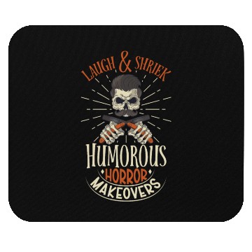 Discover Horror Barber Spooky Hairdresser Hairstylist Hair Mouse Pads