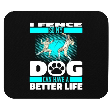 Discover Fencing Fencer Dog Mouse Pads