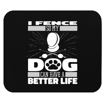Discover Fencing Fencer Dog Mouse Pads