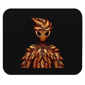 Discover Autumn Scenario with Alien: Colorful Autumn Mouse Pads