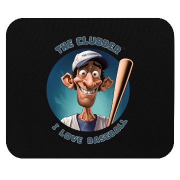 Discover The Clubber, Posing with His Baseball Bat Mouse Pads