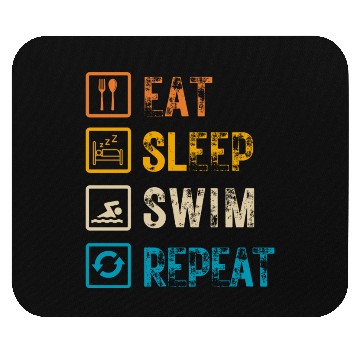 Discover Eat Sleep Swim Repeat Mouse Pads