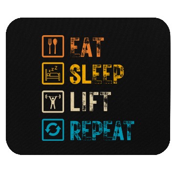 Discover Eat Sleep Lift Repeat Mouse Pads