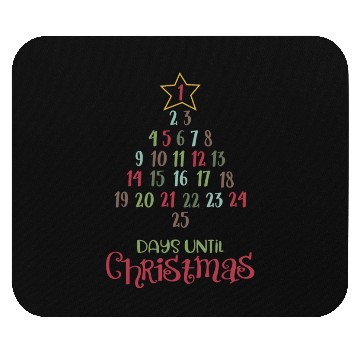 Discover Christmas Countdown Christmas Tree Numbers Xmas Mouse Pads