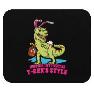 Discover Easter T-rex Dinosaur Easter Funny T-rex Easter Mouse Pads