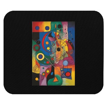 Discover Vibrant Geometric Shapes Painting Mouse Pads