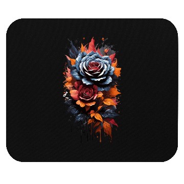 Discover Black Rose floral Mouse Pads