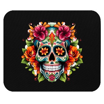 Discover Day of the Dead Iconic Sugar Skull Mouse Pads