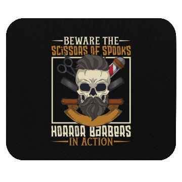 Discover Horror Barber Spooky Hairdresser Hairstylist Hair Mouse Pads
