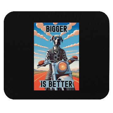 Discover This is Great : Great Dane Riding a Motorcycle Mouse Pads