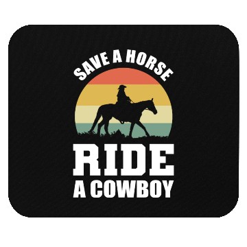 Discover Ride a Cowboy Equestrian Gift Mouse Pads