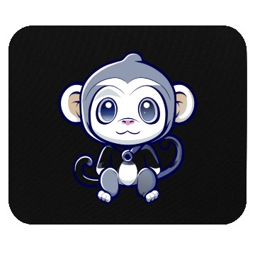 Discover cute monkey Mouse Pads