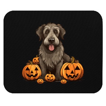 Discover Irish Wolfhound Dog Pumpkin Lazy Halloween Party Mouse Pads