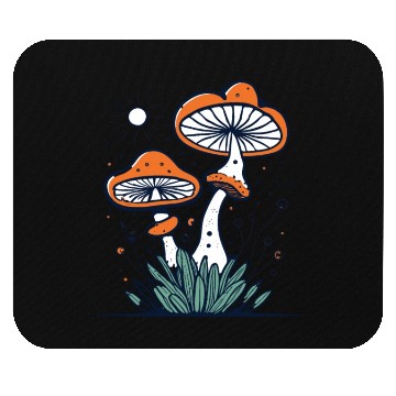 Discover mushroom with Vintage Frog in Fall Woods Mouse Pads