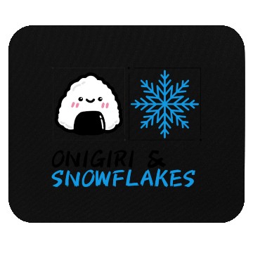Discover Onigiri and Snowflakes for the Holidays Mouse Pads