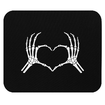 Discover Skeleton Hand Heart Halloween Funny Bones Love Mouse Pads