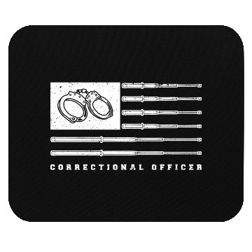 Discover USA Flag correctional officer Mouse Pads