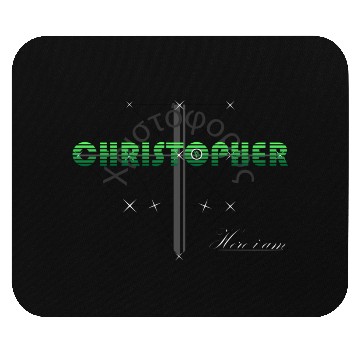 Discover Christopher green design - Greek Origin & bitcoin Mouse Pads