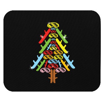 Discover Christmas Christmas Tree Snowboard Snowboarder Mouse Pads