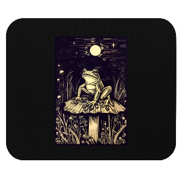 Discover Starry night frog Mouse Pads