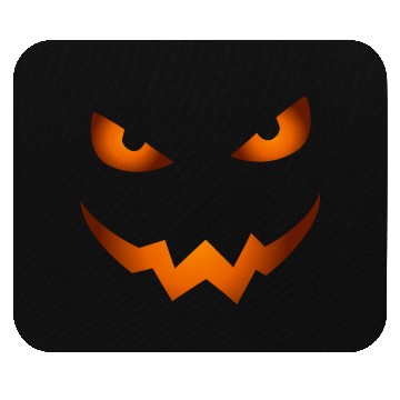 Discover Scary Jack O Lantern Pumpkin Face Halloween Mouse Pads