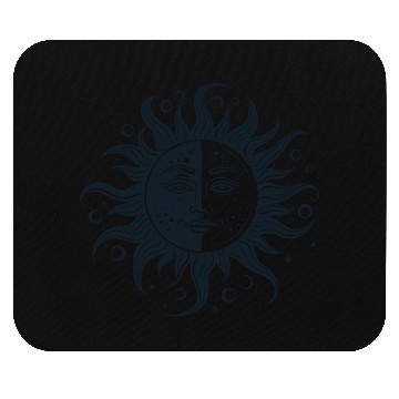Discover Harmonious Sun and Moon - Spiritual Design Mouse Pads