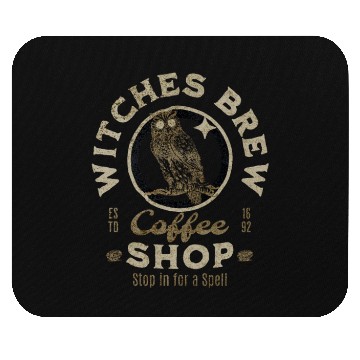 Discover Witches Brew Coffee Shop Mouse Pads