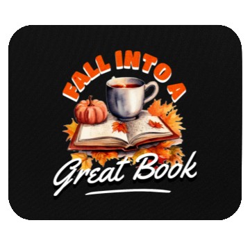 Discover Fall Into A Great Book Mouse Pads