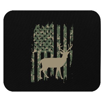 Discover Camo American Flag Deer Mouse Pads