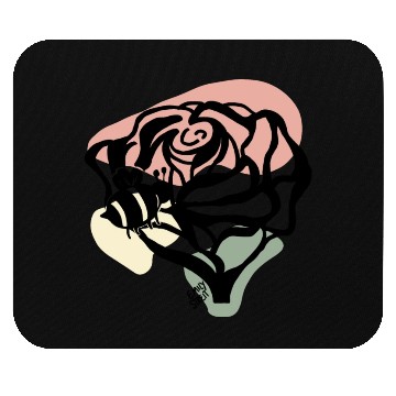 Discover Rose and Bee Doodle Mouse Pads