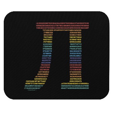 Discover Rainbow color pi sign Mouse Pads